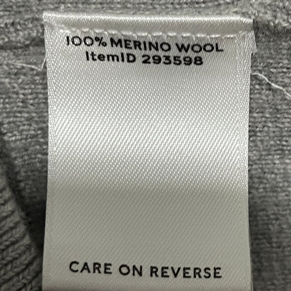 LL Bean Womens Merino Wool Full Zip Cardigan L Minimalist Normcore Layers Bomber - Picture 8 of 11